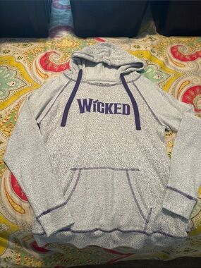 Source Unknown Gray Hoodie with Purple